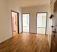 REZERVOVANÉ  3-izbový byt | Škultétyho ulica,  77,4 m², Trebišov. , - Vstupná hala v 3-izbovom byte s podlahou s dreveným dekorom a viacerými dverami.