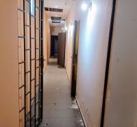 Na prenájom nebytový priestor o výmere 59 m², Bratislava, Štúrova - Úzky chodba s kovovou mrežou a osvetlením v obchodných priestoroch.