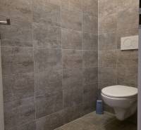 PRENÁJOM - 3 izbový byt v novostavbe - Nitra, blízko centra - Toaleta s obkladmi a závesným WC v 3-izbovom byte.