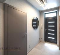 ALL INCLUSIVE I PERFEKTNÝ 4- IZBOVÝ RD SMART HOME - MOSTOVÁ (GA) - Vstupná hala v rodinnom dome, tmavé dvere, kruhové zrkadlo a dlažba.