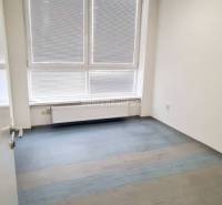 Dobré reality-na prenájom priestory 48,4 m2 a 30,90m2+ kúpelňa s wc, p - Miestnosť s veľkými oknami, podlahou s dreveným dekorom a radiátorom v Kancelárii.