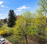 NOVÁ KOMPLET. REK., 3–IZB. BYT, PIVNICA, BALKÓN, DUKELSKÁ, BERNOLÁKOVO - Výhľad z 3-izbového bytu na Dukelskej ulici v Bernolákove s bujnou vegetáciou.