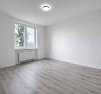 NOVÁ KOMPLET. REK., 3–IZB. BYT, PIVNICA, BALKÓN, DUKELSKÁ, BERNOLÁKOVO - Priestranná miestnosť s oknom a podlahou s dreveným dekorom v 3-izbovom byte.