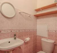 Na prenájom 2 izbový byt v Piešťanoch - Kúpeľňa s ružovými obkladačkami a sanitou v 2-izbovom byte.