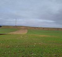 Stavebný pozemok 2 375 m² v obci Valča  - Zeleň s vežou a stĺpmi v diaľke, Valča, Pozemky - bývanie.