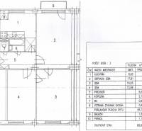 Predaj - 3 izbový byt,  69 m2, balkón,  ul.ČSA, KE - Staré Mesto - Pôdorys 3-izbového bytu so skladbou miestností a balkónom.
