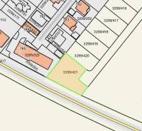 I Na predaj komerčný stavebný pozemok – Kráľová nad Váhom - Katastrálna mapa pozemkov - komerčné v Kráľovej nad Váhom, zvýraznený pozemok s číslom 3299/421.