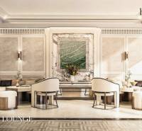 BIANCANA PHUKET - Luxusný interiér s mramorovými detailmi a pohodlným sedením. Výstavba bytov.