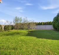 Na predaj 4-izb. rodinný dom s garážou, Kútniky - Záhrada rodinného domu v Kútnikoch s trávnikom a ovocnými stromami.