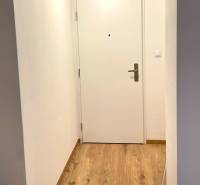 I Predaj 3i bytu v novostavbe v Rači - V dolnej časti fotografie je chodba 3-izbového bytu s podlahou s dreveným dekorom.