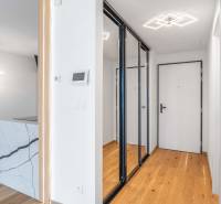 : Nadštandardný 2-i byt v projekte ZWIRN za cenu „štandardu“ - Chodba s zrkadlovou skriňou a mramorovým pultom v 2-izbovom byte.