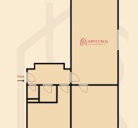 Priestranný 2-izbový byt s potenciálom zmeny dispozície- Šaca - Pôdorys 2-izbového bytu na ulici Železiarenská, Košice - mestská časť Šaca.