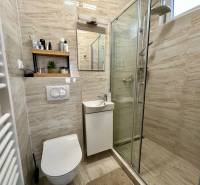 Na predaj: Priestranný rodinný dom v tichej lokalite obce Červeník - Kúpeľňa v rodinnom dome s modernou sprchou a praktickým úložným priestorom.