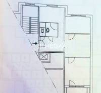 Na predaj 3 izbový byt na vynikajúcej adrese - Vranov nad Topľou - Pôdorys 3-izbového bytu s praktickým rozložením izieb a kúpeľne.