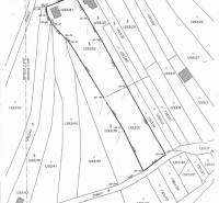EXKLUZÍVNE NA PREDAJ Chata bez nutnosti investícií - VINNÉ - Katastrálna mapa pozemkov v oblasti Vinné, detailné parcelné čísla a hranice.