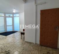 NA PRENÁJOM - kancelárske priestory v cente mesta Michalovce - Interiér kancelárie s kamennou podlahou a presklenými dverami.