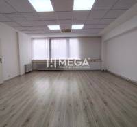 NA PRENÁJOM - kancelárske priestory v cente mesta Michalovce - Priestranné kancelárie s podlahou s dreveným dekorom a veľkými oknami pre prirodzené svetlo.