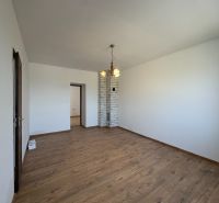 PREDAJ: Rodinný dom po rekonštrukcii /700 m2 pozemok/ Zemianska Olča - Izba v rodinnom dome s podlahou s dreveným dekorom a tehlovou stenou.