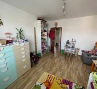 PREDAJ PRIESTRANNÉHO 3 IZB. BYTU NA MUŠKÁTE S GARÁŽOVÝM STÁTIM - Detská izba v 3-izbovom byte s podlahou s dreveným dekorom a hračkami.