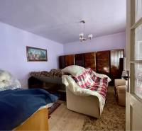 VRAKÚŇ – STARÝ RODINNÝ DOM NA PREDAJ S VEĽKÝM POZEMKOM - 24 ÁROV - Izba s pohovkou, koberec, skrine a obraz, Rodinný dom.