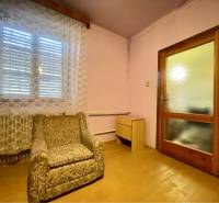 TOPOĽNÍKY – 4-IZBOVÝ RODINNÝ DOM NA PREDAJ NA 14 ÁROVOM POZEMKU - Izba v rodinnom dome s kreslom, podlahou s dreveným dekorom a francúzskym oknom.