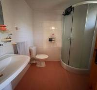 Rodinný  dom na predaj v Gabčíkove - Kúpeľňa a rodinný dom s vaňou, toaletou a sprchovým kútom na dlažbe.