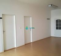 Kancelársky priestor na prenájom v Dunajskej Strede - Prázdna miestnosť s bielymi stenami, dverami a parketami v Kancelárie.