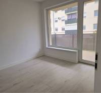 NOVOSTAVBA! Krásny, moderný a priestranný 3-izbový byt s veľkou logiou - Izba s podlahou s dreveným dekorom a veľkým oknom v 3-izbovom byte.