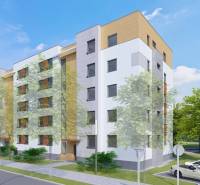 Úžasné 2 a 3 - izbové byty v obytnom parku KISERDŐ LAKÓPARK - Vizualizácia bytového domu na ulici neuvedené, ukazuje moderné 2-izbové byty v susedstve.