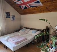 EXKLUZÍVNE LEN U NÁS! - Veľký rodinný dom - Dunajská Streda - Spálňa v rodinnom dome s posteľou, plagátmi a rastlinou, podlaha s dreveným dekorom.