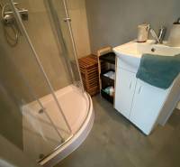 Na prenájom štýlový a moderný 2 izbový byt v centre Dunajskej Stredy - Kúpeľňa v 2-izbovom byte s modernou sprchou a umývadlom.