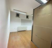 ☎️ 0918197701-Na prenájom menší priestor v suteréne  v srdci  mesta Du - Kancelárie s podlahou s dreveným dekorom, stenou z kartónu a svietidlami na strope.