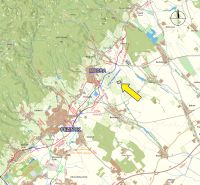 Pozemok v Modre s výmerou až 58.977 m2 - Mapa oblastí v okolí ulíc Dolná a Modra pre pozemky na bývanie.