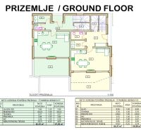 Chorvátsko, Srima - zariadená novostavba domu - Pôdorys prízemia rodinného domu s detailným rozložením miestností.