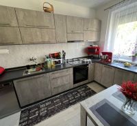 NOVINKA Priestranný 3-izbový byt (99 m²) s pozemkom, terasou, 2 balkón - Kuchyňa s modernými spotrebičmi a dekoratívnymi prvkami v 3-izbovom byte.