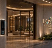 LOVE IT WONGAMAT BEACH PATTAYA - Štýlové foyer vo výstavbe bytov s podlahou s dreveným dekorom a prírodnými prvkami.