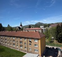 Ponúkame na prenájom 1 izbový byt v Handlovej  - Pohľad na Lipovú ulicu v Handlovej s obytným domom pri 1-izbovom byte.