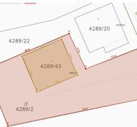 PREDAJ -Lukratívny pozemok so starším domom pri Horskom parku - Katastrálna mapa s parcely 4289/43 a 4289/2 na ulici Búdková v Bratislave.