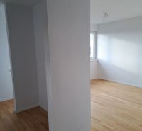 PREDAJ NADŠTANDARDNÉHO 4 IZB.BYTU V NOVOM KOMPLEXE-VINICE-150,18 m2 - Interiér 4-izbového bytu s drevenými podlahami a bielymi stenami na ulici Obchodná.