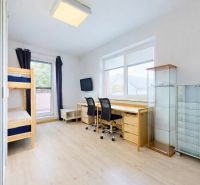 5-izbový dom 170m² + pozemok 529m² | Podunajské Biskupice - Izba s poschodovou posteľou, podlahou s dreveným dekorom a pracovným stolom v rodinnom dome.