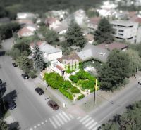 Rodinný dom s príbehom na výnimočnom mieste – Gaštanová ulica - Rodinný dom v lokalite Bratislava - Staré Mesto, obklopený zeleňou a cestou s autami.