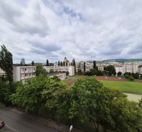 Jelačičova ul. - prenájom 3 izbového bytu - Pohľad na školu a športové ihrisko na Jelačičovej ulici v Bratislave - Ružinove.