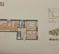 Krásny 3- izb. byt s loggiou a park. státím na ulici Hany Ponickej - Pôdorys 3-izbového bytu s loggiou a označenými miestnosťami.