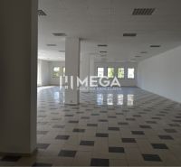 PRENÁJOM-Obchodný priestor v centre mesta Humenné-420m2 - Priestranné obchodné priestory s veľkými oknami a dlažbou na podlahe.