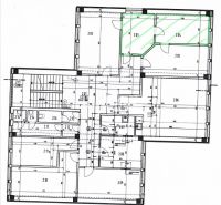 PRENÁJOM komerčného priestoru (26 m2) blízko centra Humenné - Pôdorys obchodných priestorov s detailným rozvrhnutím izieb a technických miestností.