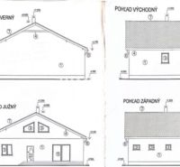 VÝRAZNÁ ZĽAVA rozostavaná stavba, Sokoľany - Košice okolie - Plány rodinného domu v Sokoľanoch zobrazujú severný, južný, východný a západný pohľad.