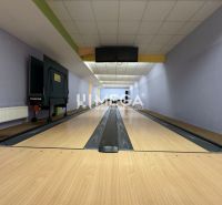 NA PREDAJ: OBJEKT VHODNÝ NA PODNIKANIE-SKLADOVANIE A SLUŽBY - Bowlingová dráha s podlahou s dreveným dekorom, interiér Sklady a haly.