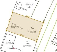 Stavebný pozemok Pod Wilec hôrkou v Prešove - Katastrálna mapa pozemku na predaj v lokalite Prešov, Pod Wilec hôrkou. Pozemky - bývanie.