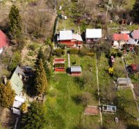 PREDAJ Rekreačná chata so záhradkou, Suchá Dolina, Košice-Sever - Letecký pohľad na chaty a záhrady na Kavečianskej ceste, Košice - mestská časť Sever.