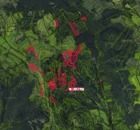 Madačka – 190 683 m2 LESY a POĽNOHOSPODÁRSKA pôda  - Letecký záber na poľnohospodárske a lesné pozemky v okolí Ábelovej.